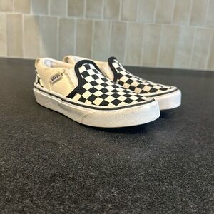 vans slip on checkerboard kids/toddler 12